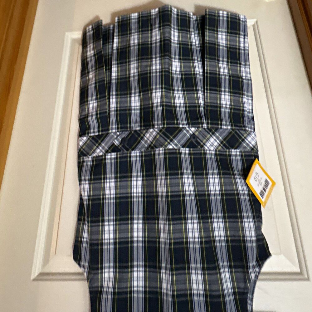 DENNIS Girls School Uniform Jumper Dress Plaid Pleated Sleeveless G10